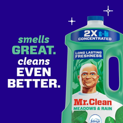Mr Clean Multi Surface Cleaner 2x Concentrated With Febreze Freshness Meadows And Rain - 64 Fl. Oz. - Image 6