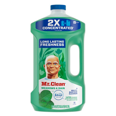 Mr Clean Multi Surface Cleaner 2x Concentrated With Febreze Freshness Meadows And Rain - 64 Fl. Oz. - Image 3