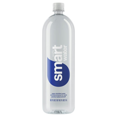 Glaceau Smartwater Vapor - Distilled Water - 12 Bottles Total (1.5 Liter Per Bottle) - Image 1