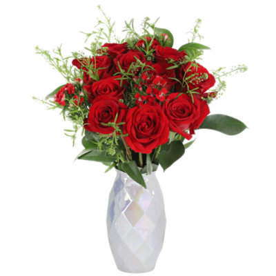 Roses & Greens Vase #3 - Image 1