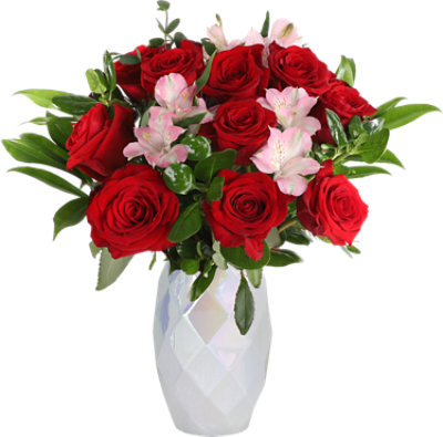 Roses & Greens Vase #2 - Each - Image 1