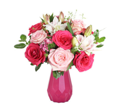 Roses & Greens Vase #4 - Image 1