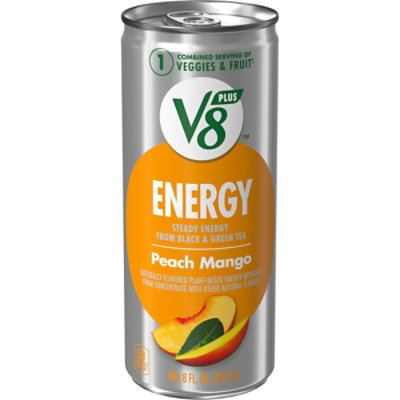 V8 V Fusion Energy Beverage - Peach Mango - 24 Bottles Total (8 Fl oz Per Bottle) - Image 1