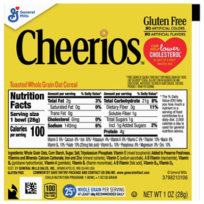 Cheerios Bowlpak Cereal, 1 Ounce (Pack of 96) - Image 1
