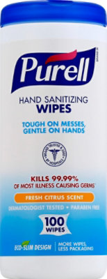 PURELL Premoistened Hand Sanitizing Wipes, 5.78 inch x 7 inch, 100/Canister, 12 Canisters/CT (Pack of 12) - Image 2