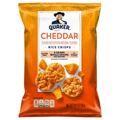 Quaker Rice Crisps - Cheddar Cheese - 60 Packs Total (0.67 oz Per Pack) - Image 1
