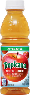 Tropicana 100% Juice - Apple - 24 Bottles Total (10 oz Per Bottle) - Image 1