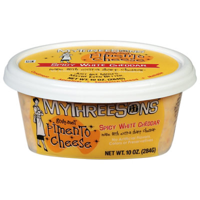 Mythreesons Pimento Spicy White Cheddar - 10 Oz. - Image 3