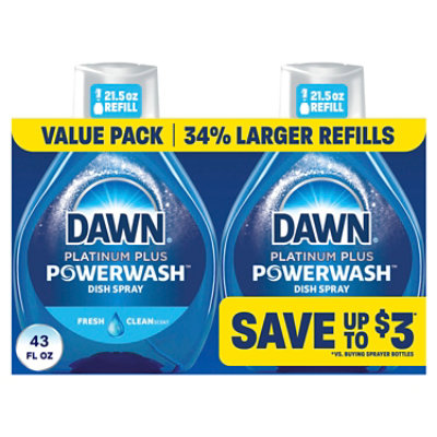 Dawn Powerwash Hand Dishwashing Liquid Fresh Dish Spray - 2-21.5 Fl. Oz. - Image 1