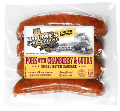 Holmes Smokehouse Pork Cranberry With Gouda Cheese Links - 12 Oz - Image 1