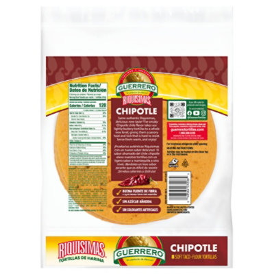 Guerrero Riquisimas Chipotle Soft Taco Flour Tortillas - 8 Count - Image 2