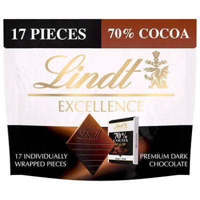 Lindt EXCELLENCE 70% Dark Chocolate Candy Individually Wrapped Pieces Pouch - 6 Oz - Image 1