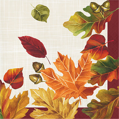 Signature Select Autumn Leaves Lunch Napkins - 16 Count - Image 1