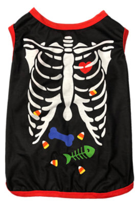 Inf Halloween Pet T Shirt Medium Skeleton - Each - Image 1
