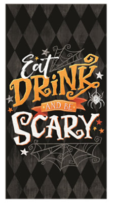 Kaydee Designs Eat Drink Scarry Kitchen Towel - Each - Image 1
