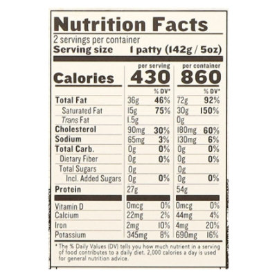 Force Of Nature Beef Burger Patties Grass Fed - 10 Oz - Image 4