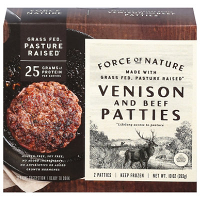 Venison And Beef Burger Patties Grass Fed - 10 Oz - Image 3