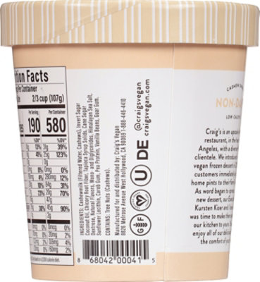 Craig's Killa Vanilla Vegan Ice Cream - 16 Oz - Image 6