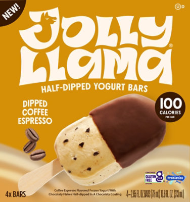 Jolly Llama Dipped Coffee Espresso Yogurt Bar - 4-10.6 Fl. Oz. - Image 2