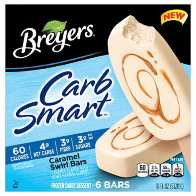 Breyers CarbSmart Caramel Bar Ice Cream - 6 Count - Image 3