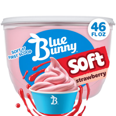 Blue Bunny Soft Strawberry Flavored Frozen Dairy Dessert - 46 Fl. Oz. - Image 1