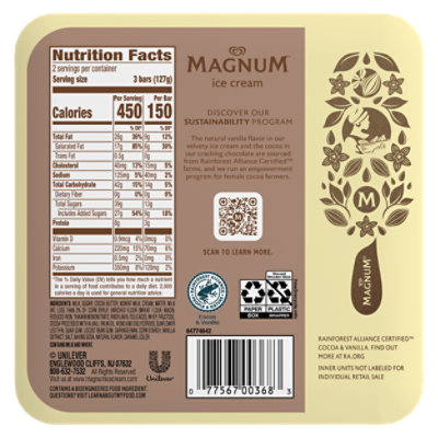 Magnum Ice Cream Mini White Chocolate Cookies - 6 Count - Image 7