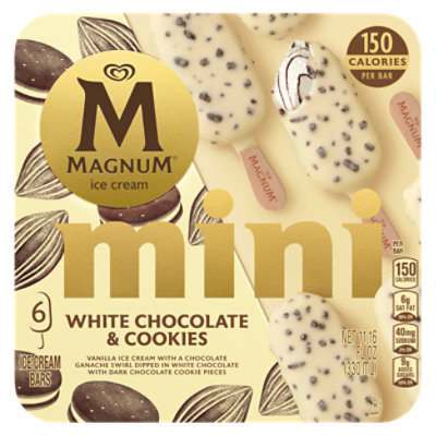 Magnum Ice Cream Mini White Chocolate Cookies - 6 Count - Image 1