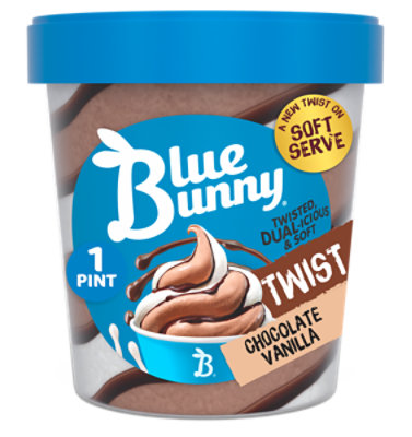 Blue Bunny Soft Chocolate Vanilla Frozen Dessert Pint - 16 Fl. Oz. - Image 1