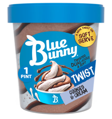 Blue Bunny Cookies And Cream Twist Pint - 16 Fl. Oz. - Image 2