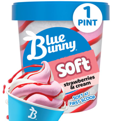 Blue Bunny Strawberries And Cream Twist Pint - 16 Fl. Oz. - Image 1