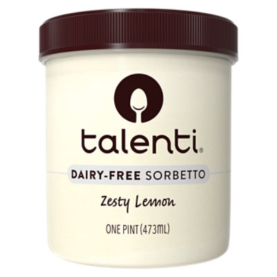 Talenti Dairy Free Sorbetto Zesty Lemon - 1 Pint - Image 1