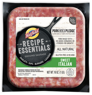 Hatfield Ground Sausage Sweet Italian - 16 Oz - Image 1