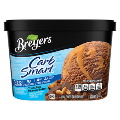 Breyers Carbsmart Chocolate Peanut Butter Ice Cream - 1.5 Quart - Image 1