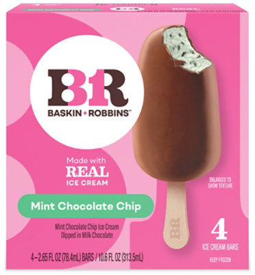 Baskin Robbins Ice Cream Bars Mint Chocolate Chip - 4-2.65 Fl. Oz. - Image 3