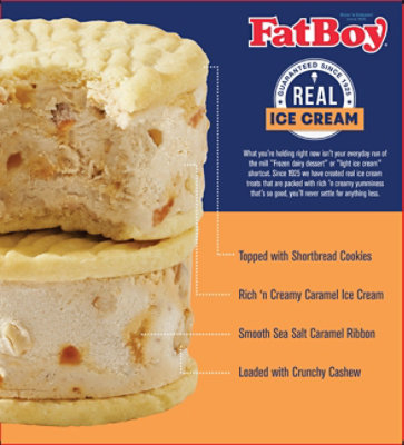 FatBoy Carmel Cashew Ice Cream Sandwich - 16 Fl. Oz. - Image 4