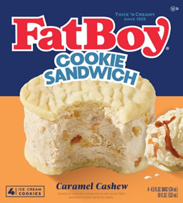 FatBoy Carmel Cashew Ice Cream Sandwich - 16 Fl. Oz. - Image 2