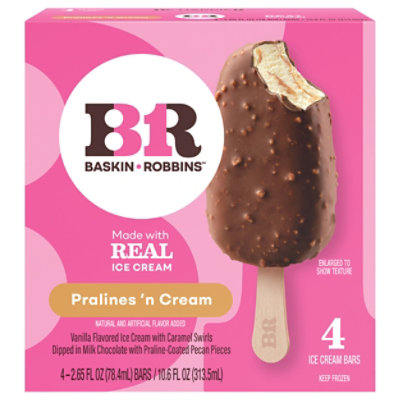 Baskin Robbins Praline Cream Ice Cream Bars - 4-2.65 Fl. Oz. - Image 3