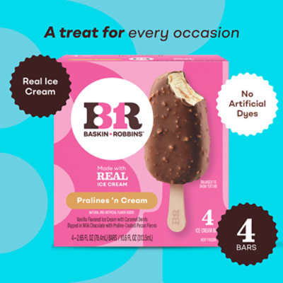 Baskin Robbins Praline Cream Ice Cream Bars - 4-2.65 Fl. Oz. - Image 4