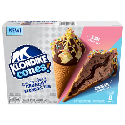 Klondike Birthday Cake Ice Cream Cone - 8 Count - Image 3