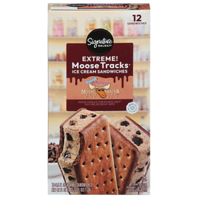 Signature Select Ice Cream Sandwiches Extreme Moose Tracks - 12-3.5 Fl. Oz. - Image 3