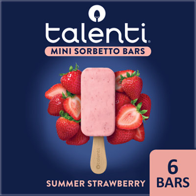 Talenti Strawberry Sorbetto Ice Cream Novelties Bar - 6 Count - Image 1