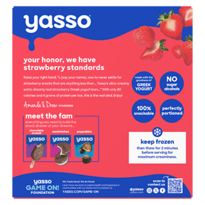 Yasso Strawberries And Cream Frozen Greek Yogurt Bars - 4-14 Fl. Oz ...