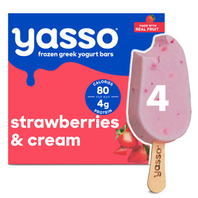 Yasso Strawberries And Cream Frozen Greek Yogurt Bars - 4-14 Fl. Oz. - Image 2