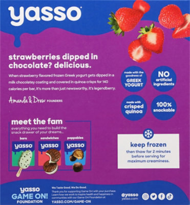 Yasso Frozen Greek Yogurt Strawberry Chocolate Crunch - 4-10.6 Fl. Oz. - Image 7