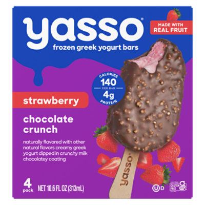 Yasso Frozen Greek Yogurt Strawberry Chocolate Crunch - 4-10.6 Fl. Oz. - Image 2