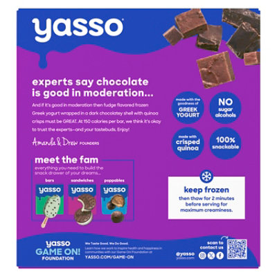 Yasso Fudge Chocolate Crunch Frozen Greek Yogurt Bars - 4-10.6 Fl. Oz. - Image 7