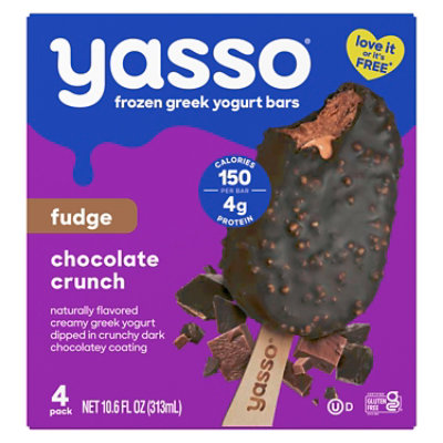 Yasso Fudge Chocolate Crunch Frozen Greek Yogurt Bars - 4-10.6 Fl. Oz. - Image 2