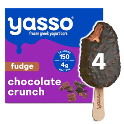 Yasso Fudge Chocolate Crunch Frozen Greek Yogurt Bars - 4-10.6 Fl. Oz. - Image 2