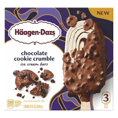 Hagen-dazs Chocolate Cookie Crumble Ice Cream Bars - 3-9 Fl. Oz. - Image 1