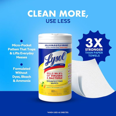 Lysol Lemon And Lime Blossom Mango And Hibiscus Disinfecting Wipes - 3-35 Count - Image 6